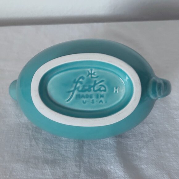 Fiesta Turquoise Gravy Boat Ceramic - Picture 6 of 7